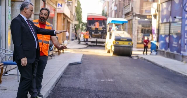 Başkan Kurnaz sözünü tuttu, cadde sıcak asfalta kavuştu Samsun Haber Habertürk Yerel Haberler