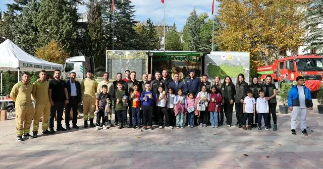 Yeşil Vatan Tırı nda öğrencilere doğa sevgisi aşılandı Bilecik Haber Habertürk Yerel Haberler