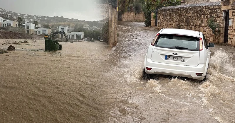 Görüntüler Türkiye nin turizm başkentinden! Yollar trafiğe kapandı, iş yerlerini su bastı Sözcü Gazetesi