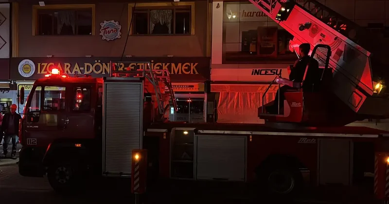 Konya da etli ekmek fırınının bacası alev aldı!