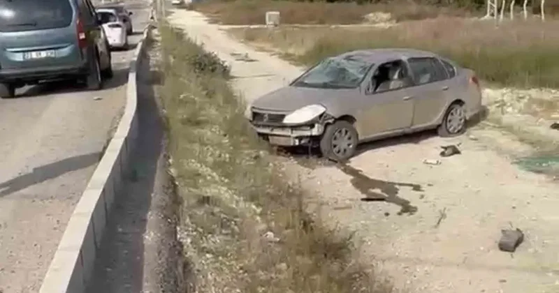 Elazığ’da otomobil araziye uçtu: 1 yaralı