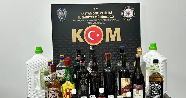 Kastamonu da 15 şişe el yapımı alkol ele geçirildi Kastamonu Haberleri