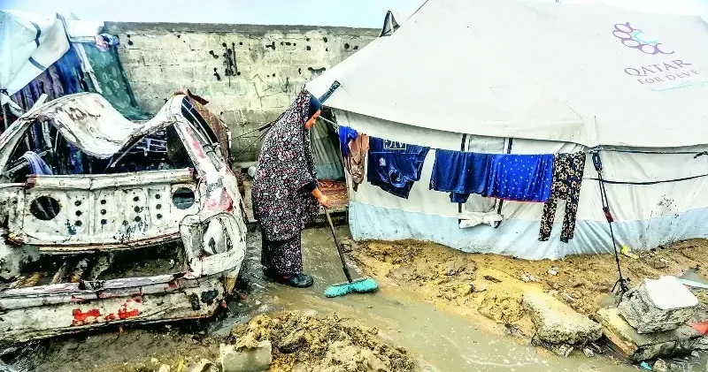 Gazze de yağmur bile çile Dünya Haberleri