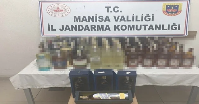 Akhisar da jandarmadan kaçak alkol ve tütün operasyonu Manisa Haberleri