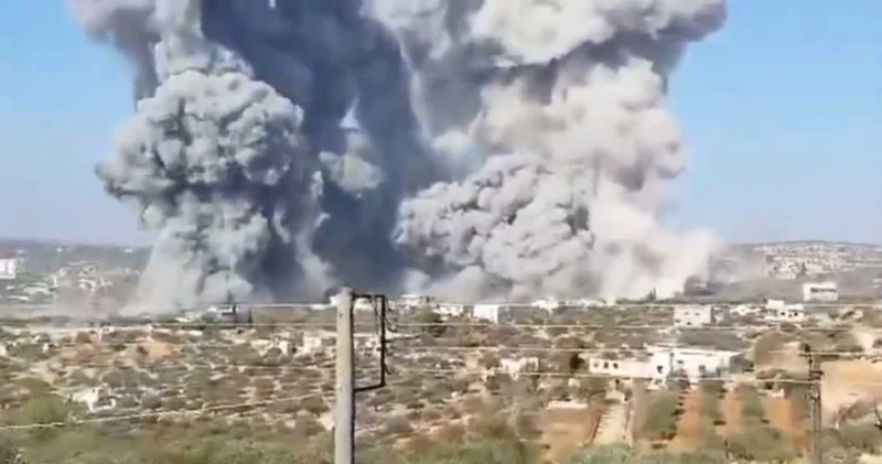 İdlip te büyük bir patlama meydana geldi