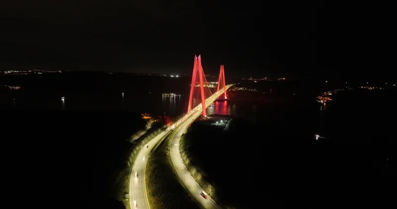 Yavuz Sultan Selim Köprüsü radyasyon onkologları için turuncu renkle aydınlatıldı Sağlık Haberleri