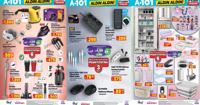 A101 de peş peşe indirim! 27 Ekim de sepetleri dolduracak kampanya...
