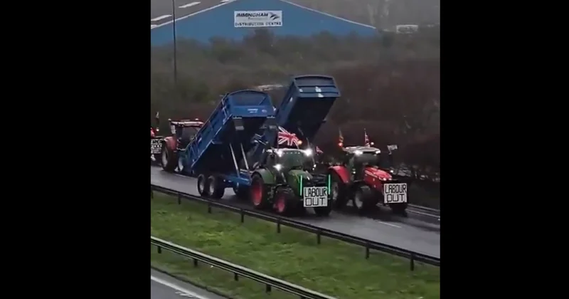 İngiltere de çiftçiler hükümete karşı eyleme geçti Sözcü Gazetesi