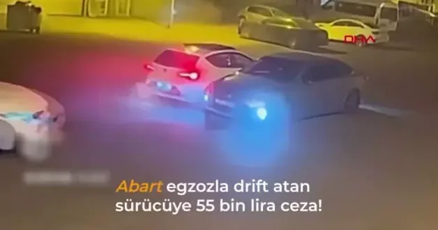Abart egzozla drift atan magandaya rekor ceza!