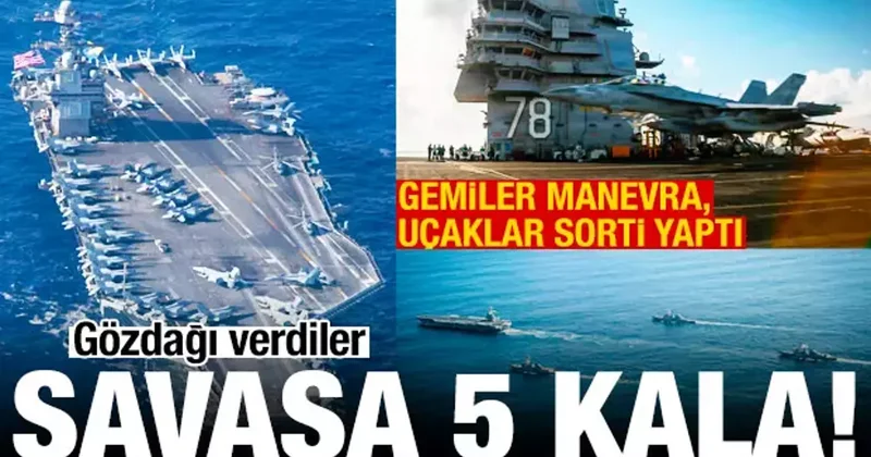 ABD den Venezuela ya gözdağı! Savaş gemileri manevra, uçaklar sorti yaptı