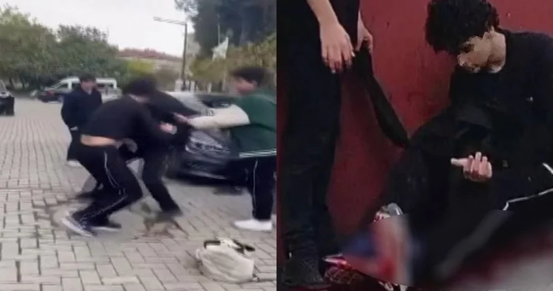 Güngören de liselilerin kavgasında ortalık kan gölüne döndü