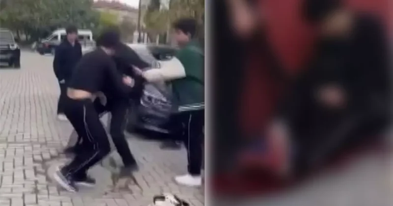 Liselilerin kavgası kanlı bitti: Bıçaklama anı kamerada