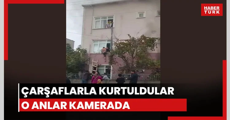 İşçilerin kaldığı binaya kundaklama! Çarşaflarla kurtuldular