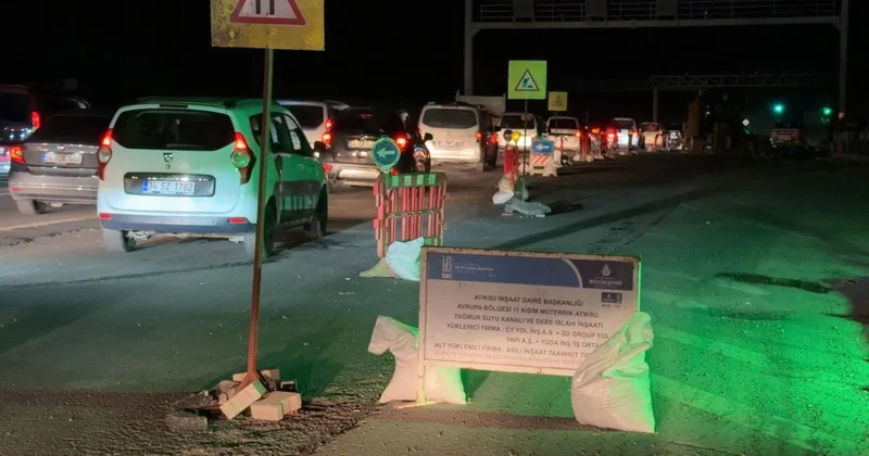 İSKİ çalışması yoğun trafiğe neden oldu