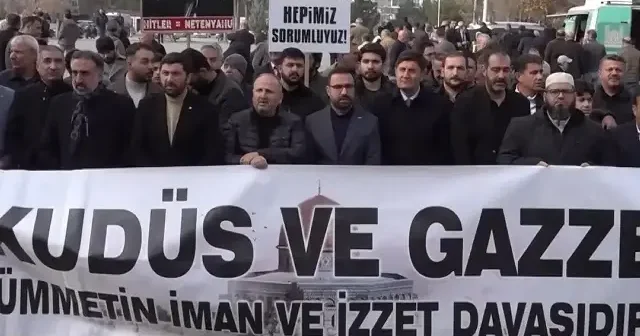 Mardin den Gazze ye destek İsrail e lanet VİDEO İZLE