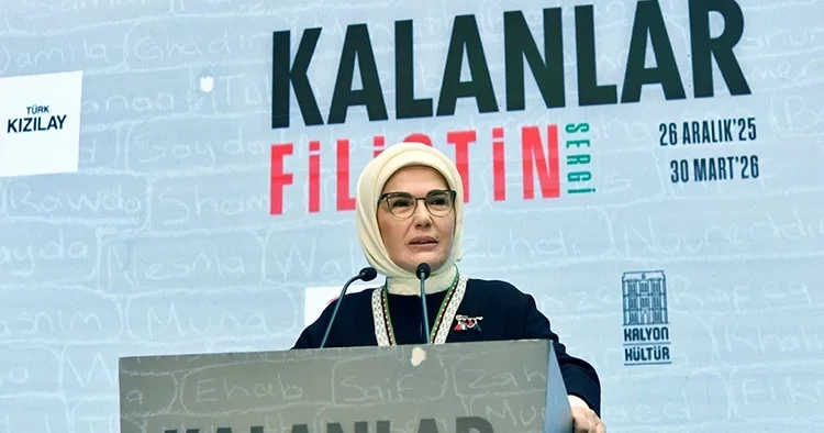 Emine Erdoğan, Kalanlar Filistin Sergisi nin açılışında konuştu: Küllerinden doğacak bir Gazze ye inanıyoruz