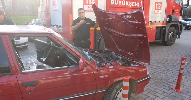 Otomobilden dumanlar yükseldi, ekipler harekete geçti Aydın Haberleri