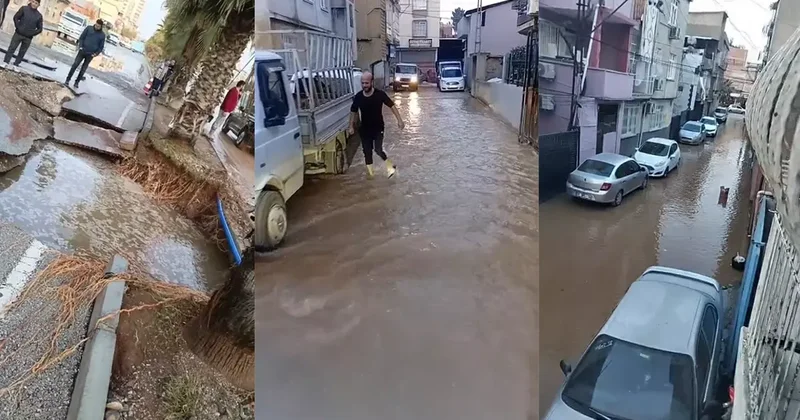 Yol çöktü, evleri su bastı, mahalleler sular altında kaldı! Adana dan korkunç görüntüler