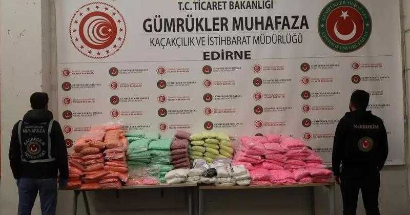 Yeni yıl öncesi Edirne de sınır kapılarında dev uyuşturucu operasyonu