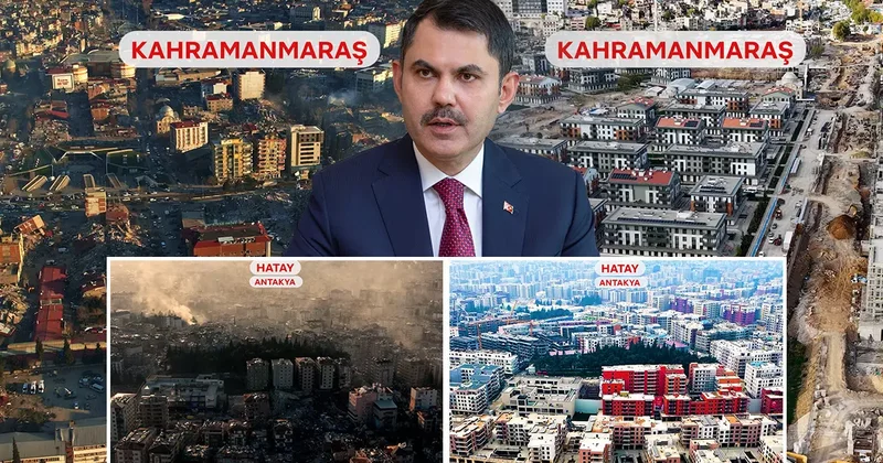 Asrin Felaketi nin izleri siniliyor, şehirler yeniden ayağa kalkıyor! İşte deprem bölgesinin öncesi ve sonrası