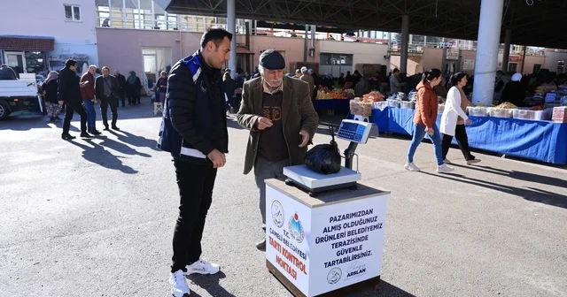 Çameli Belediyesinden güvenli terazi uygulaması Denizli Haberleri