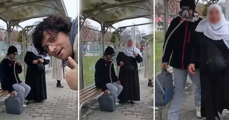 Dilencilik iddiası tramvayda tartışmaya dönüştü! O anlar kamerada