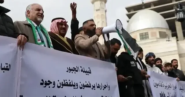 Suriye de terör örgütü karşıtı gösteri düzenlendi VİDEO İZLE