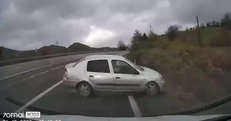 Karşı yöne geçen araç dehşeti: İşte saniye saniye kaza anı