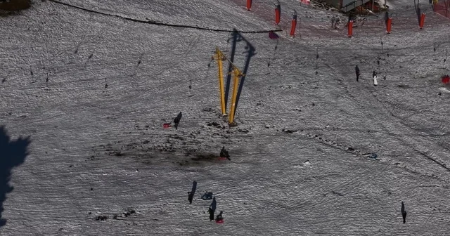 Uludağ daki kayak pistleri yürüyüş ve kızak alanına dönüştü Bursa Haberleri