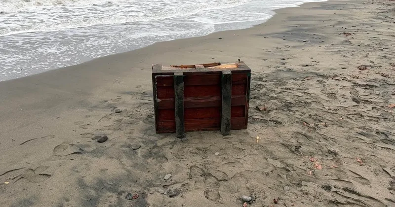 Samsun’da sahile vuran sandık incelemeye alındı