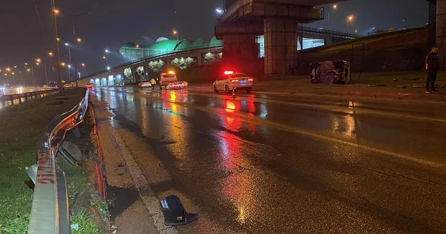 Kontrolden çıkan otomobil takla attı: Sürücü burnu bile kanamadan kurtuldu Bursa Haberleri