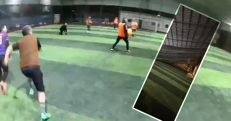 Sahadaki herkes korkudan bir anda depara kalktı! Ürküten görüntü