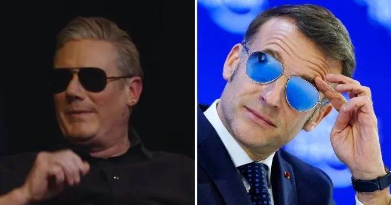TikTok’ta etiketledi; Britanya Başbakanı Starmer güneş gözlüğü taktı, Macron’la alay etti