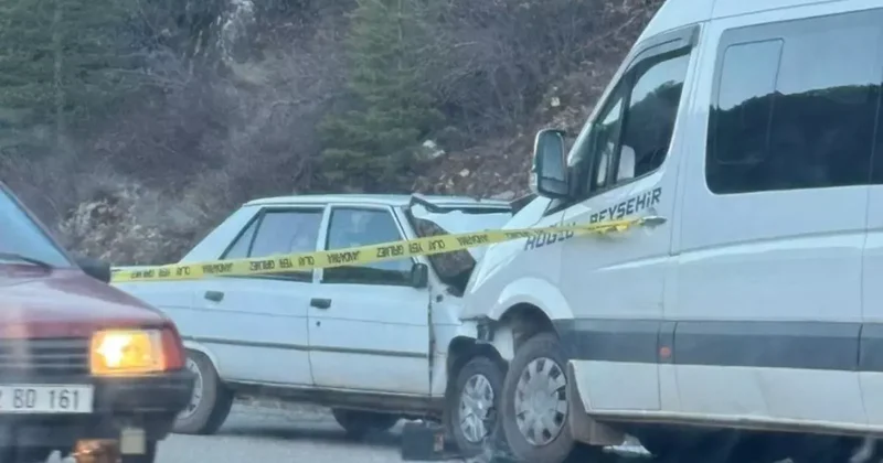 Konya’da otomobil ile yolcu minibüsü çarpıştı: 1 ölü, 1 yaralı