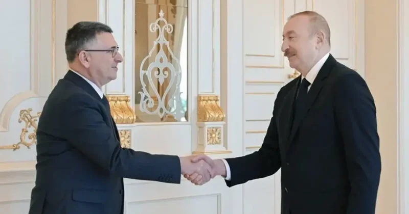 İlham Aliyev, İsrail Dışişleri Bakanı Gideon Saar ı kabul etti