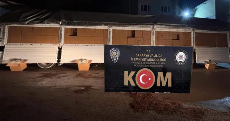 Durdurulan tırda 8 milyon kaçak makaron yakalandı