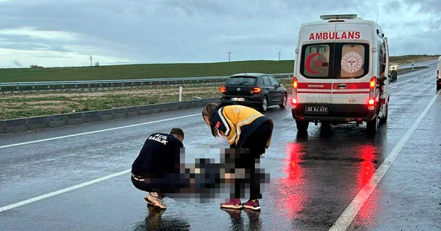 Edirne de otomobilin çarptığı yaya öldü Edirne Haberleri