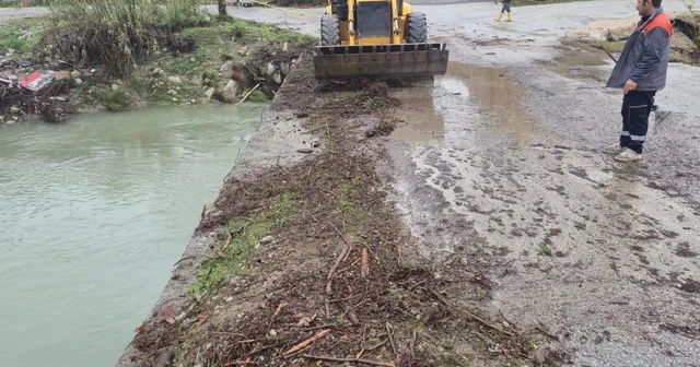 Kemer de köprüleri tıkayan tomruklar temizlendi Antalya Haberleri