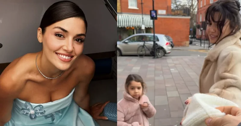 Hande Erçel yeğeni Mavi ye Londra da bakıcılık yaptı