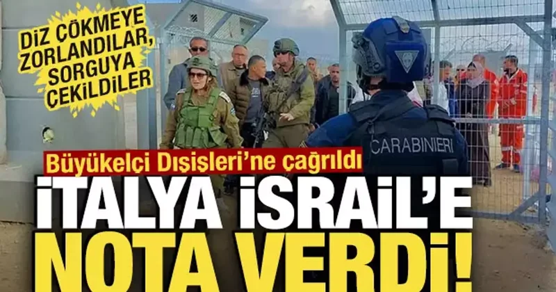 İtalya İsrail e nota verdi! Büyükelçi Dışişleri ne çağrıldı