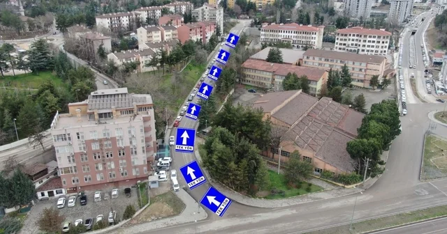 Polis evi istikametindeki Fatih Caddesi tek yön oldu Karabük Haberleri