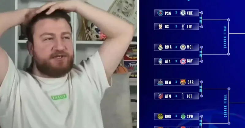 Galatasaray ın Liverpool ile eşleştiğini görünce canlı yayında orucunu bozdu