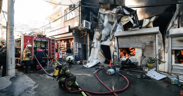 Buca da iş yerinde yangın İzmir Haberleri