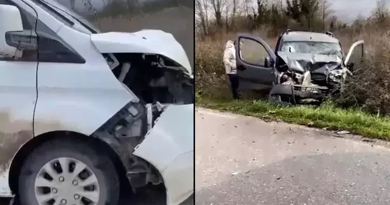 İki araç kafa kafaya çarpıştı: 1 ölü, 4 yaralı