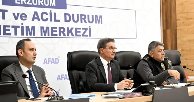 Vali Aydın Baruş başkanlığında, afet ve acil durum toplantısı yapıldı Erzurum Haberleri