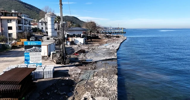 Ulaşlı Sahil şeridi fırtınaya karşı yenileniyor Kocaeli Haberleri