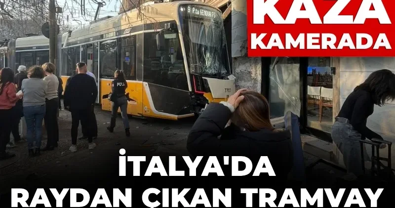 Son Dakika İtalya da raydan çıkan tramvay mağazaya daldı: Deprem oldu sandım