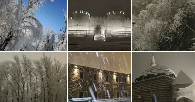 Gece yağan kar Van da kartpostallık manzaralar oluşturdu Van Haberleri