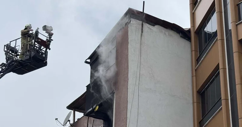 Esenler de 4 katlı binada çıkan yangın söndürüldü