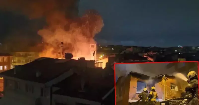 Fatih’te 3 katlı metruk binada yangın; alevler bitişikteki ahşap binaya sıçradı